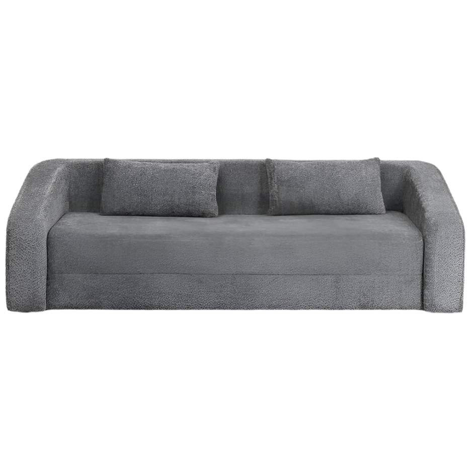 Trivietė sofa DALILA su miegama funkcija, antracito spalva