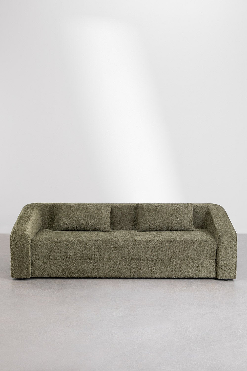 Trivietė sofa DALILA su miegama funkcija, žalia spalva
