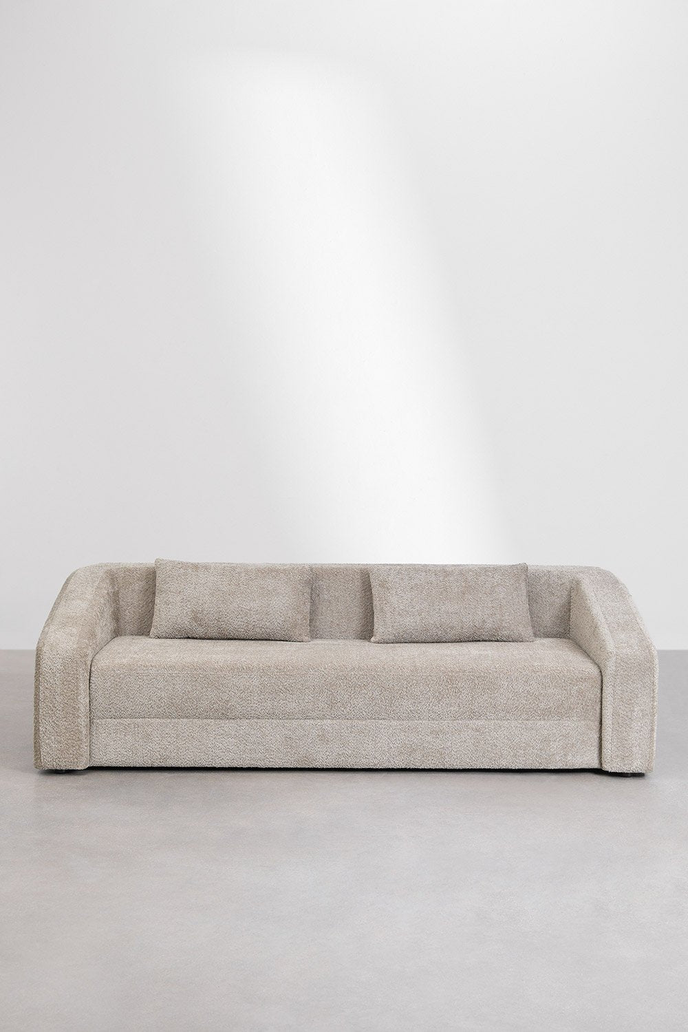 Trivietė sofa DALILA su miegama funkcija, ruda spalva