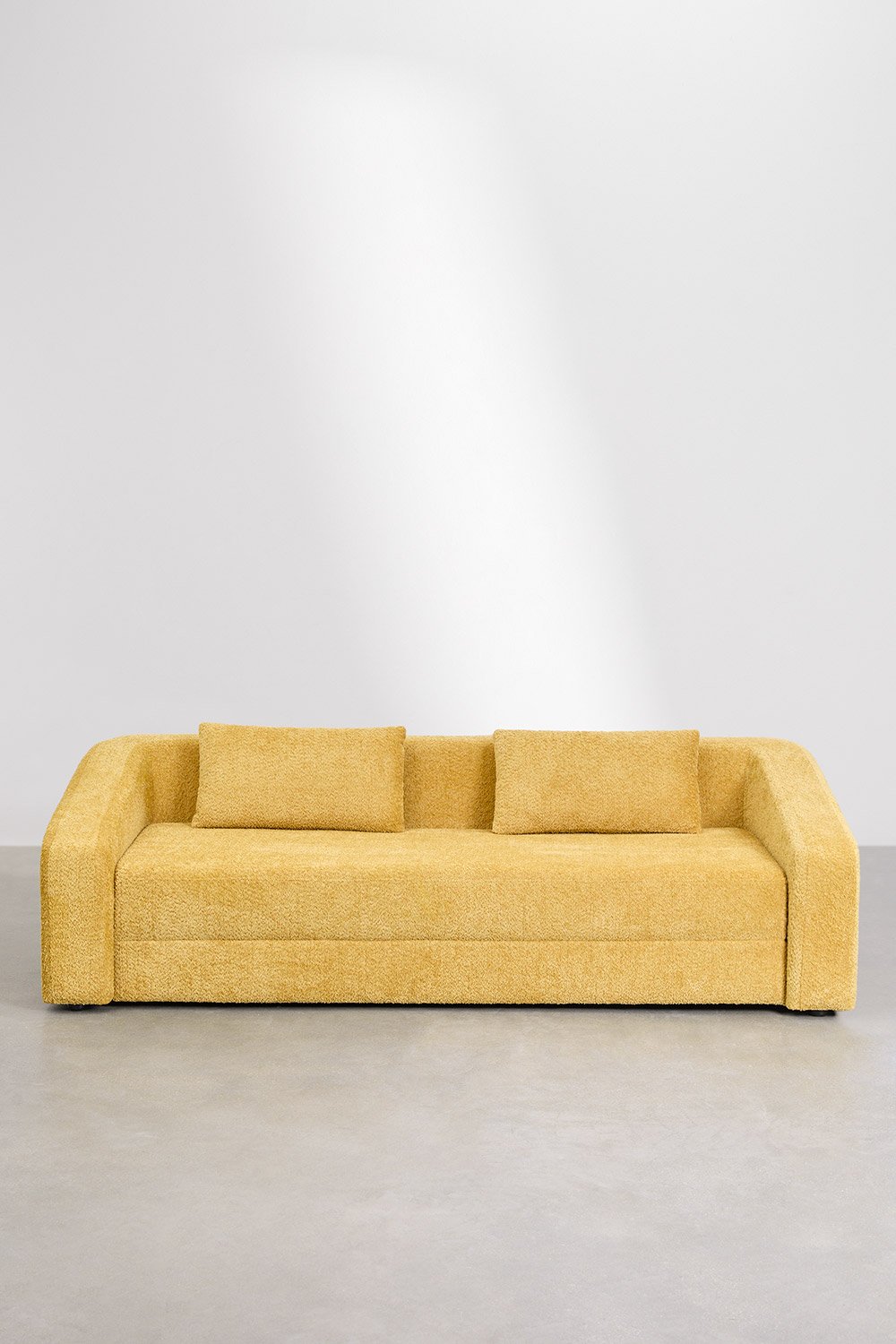 Trivietė sofa DALILA su miegama funkcija, geltona spalva
