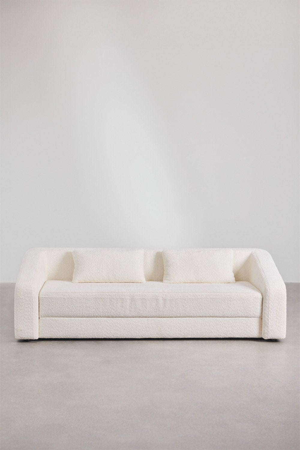 Trivietė sofa DALILA su miegama funkcija, balta spalva