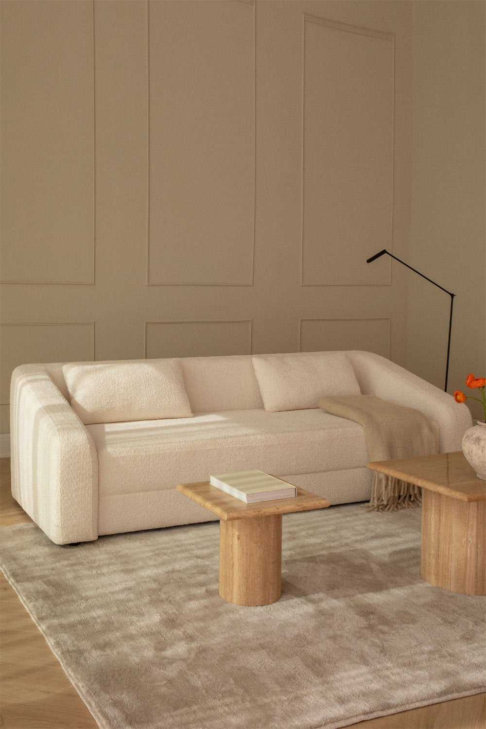 Trivietė sofa DALILA su miegama funkcija, antracito spalva