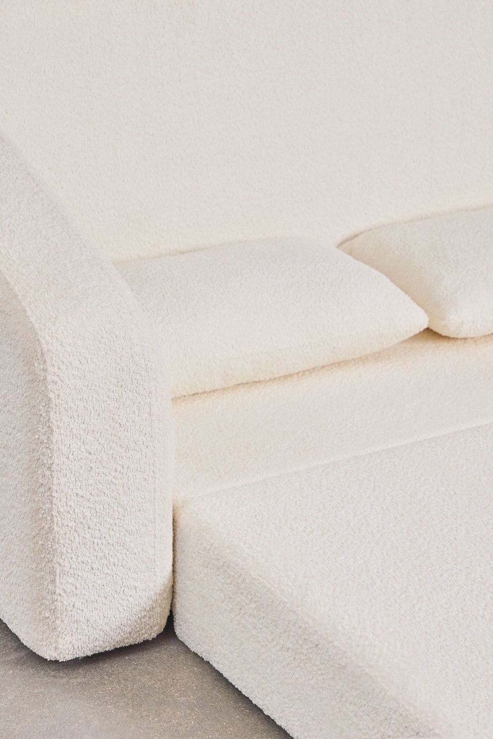 Trivietė sofa DALILA su miegama funkcija, balta spalva