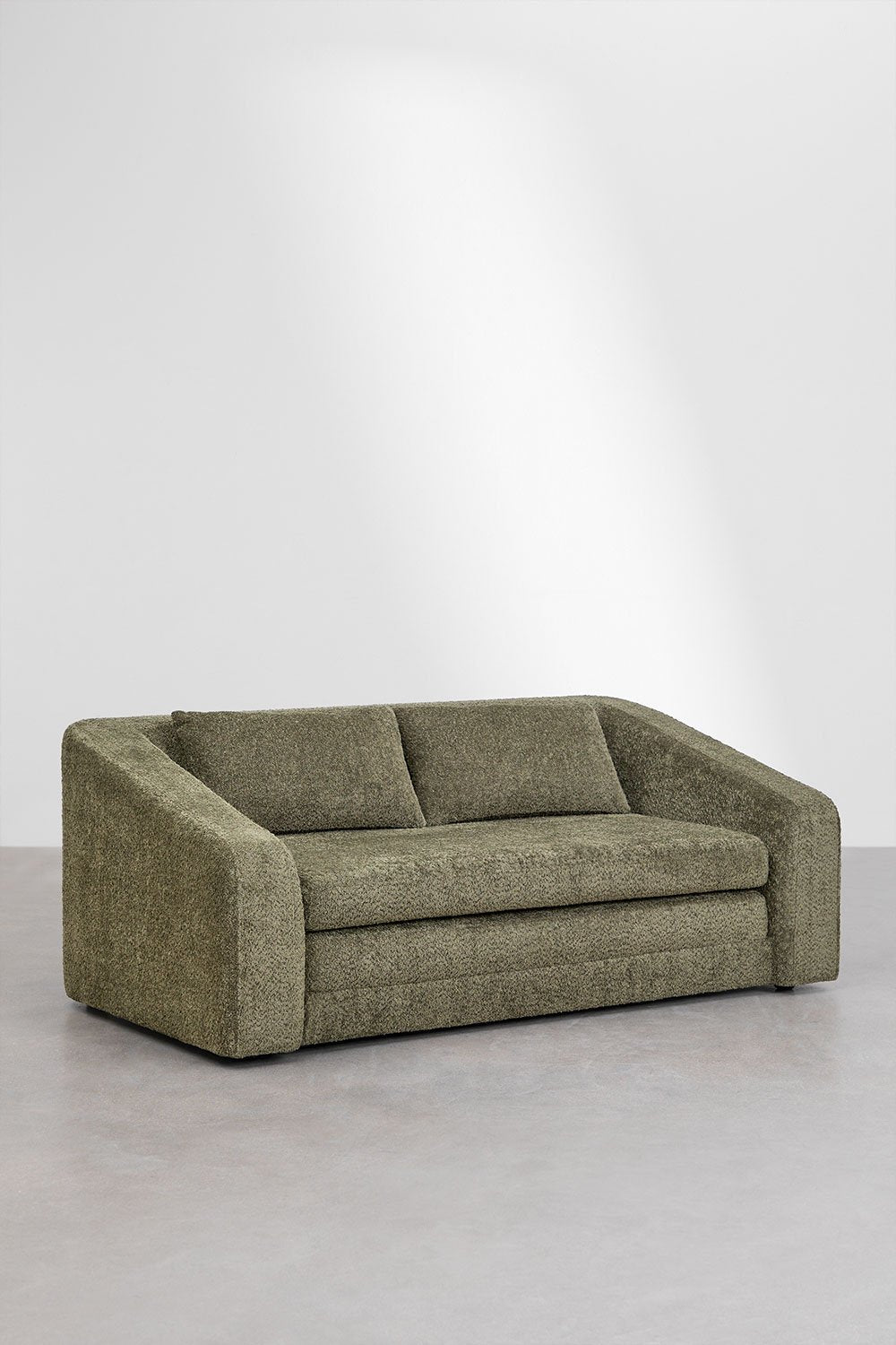 Dvievietė sofa DALILA su miegama funkcija, žalia spalva