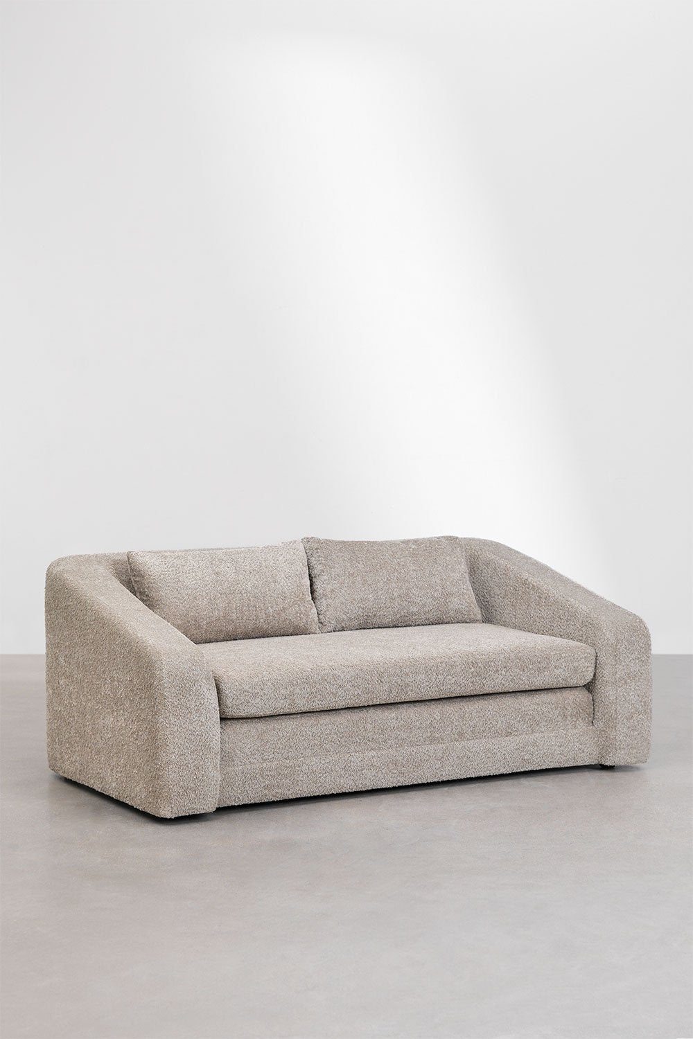 Dvievietė sofa DALILA su miegama funkcija, ruda spalva