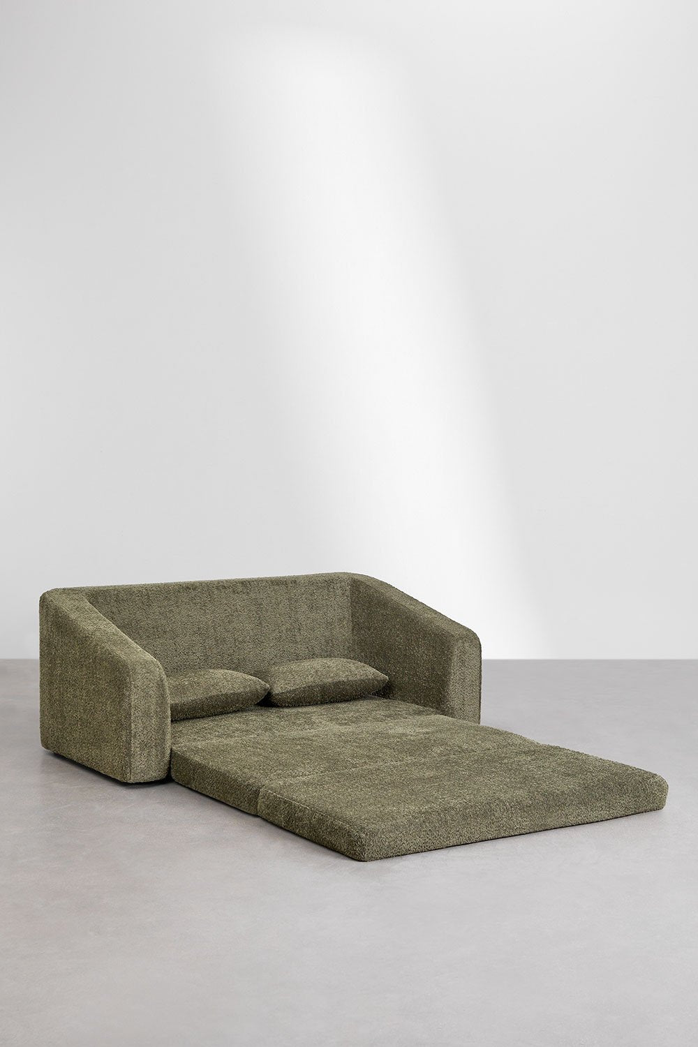 Dvievietė sofa DALILA su miegama funkcija, žalia spalva