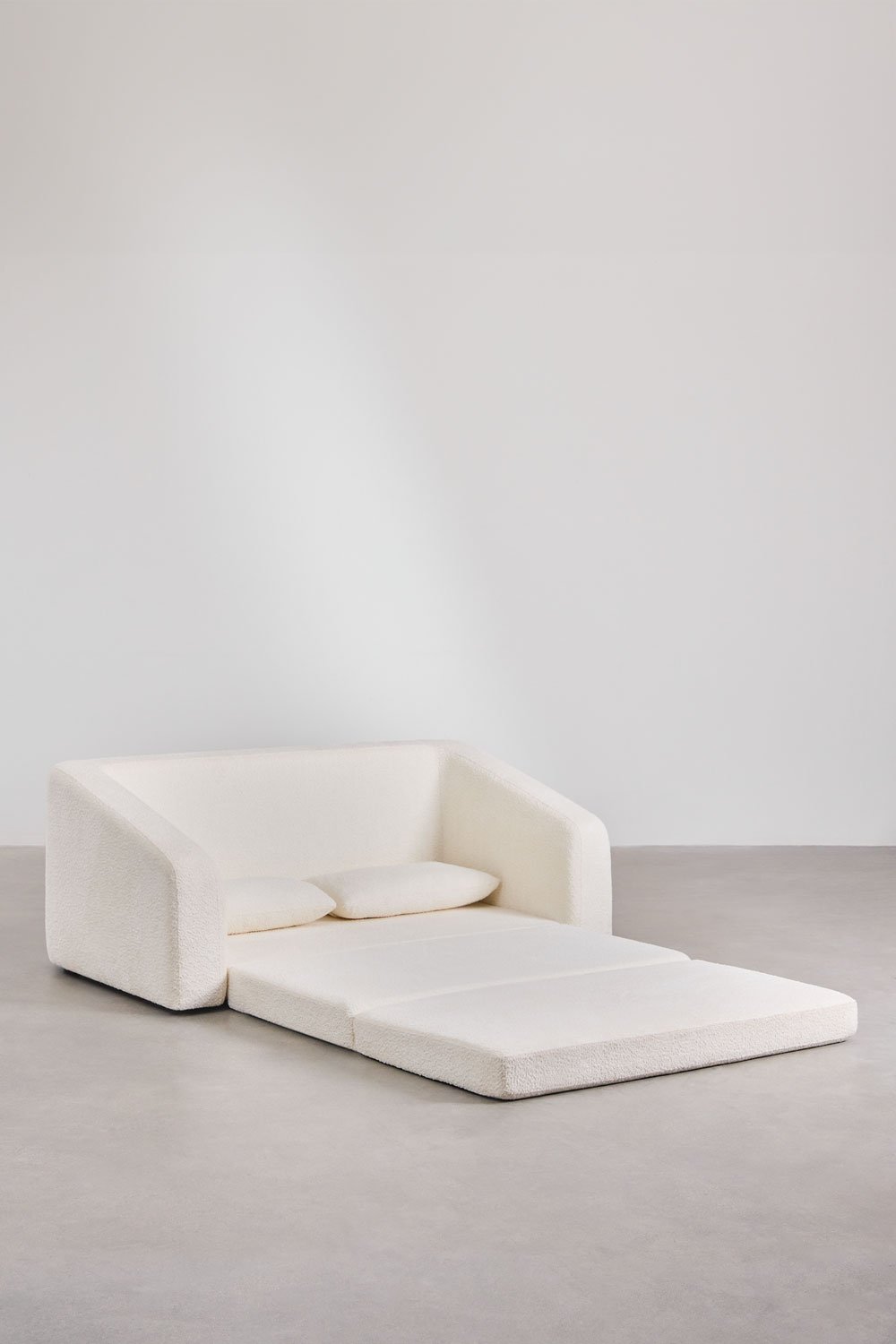 Dvievietė sofa DALILA su miegama funkcija, balta spalva