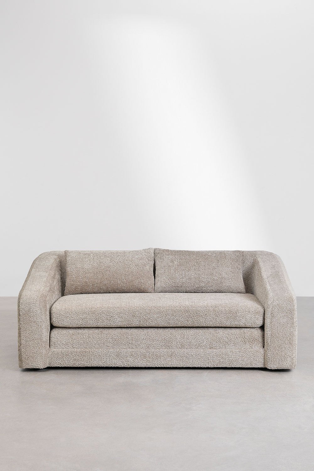 Dvievietė sofa DALILA su miegama funkcija, ruda spalva