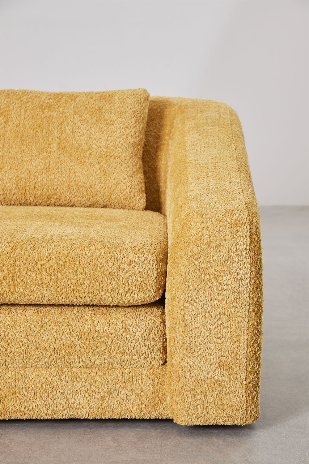 Dvievietė sofa DALILA su miegama funkcija, geltona spalva
