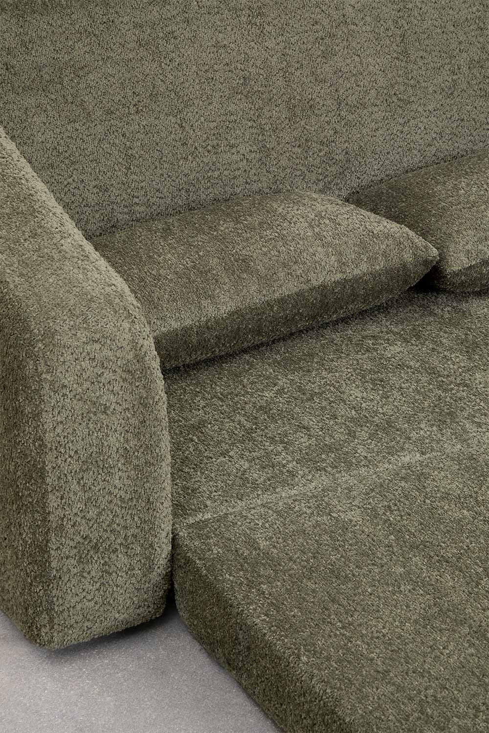 Dvievietė sofa DALILA su miegama funkcija, žalia spalva