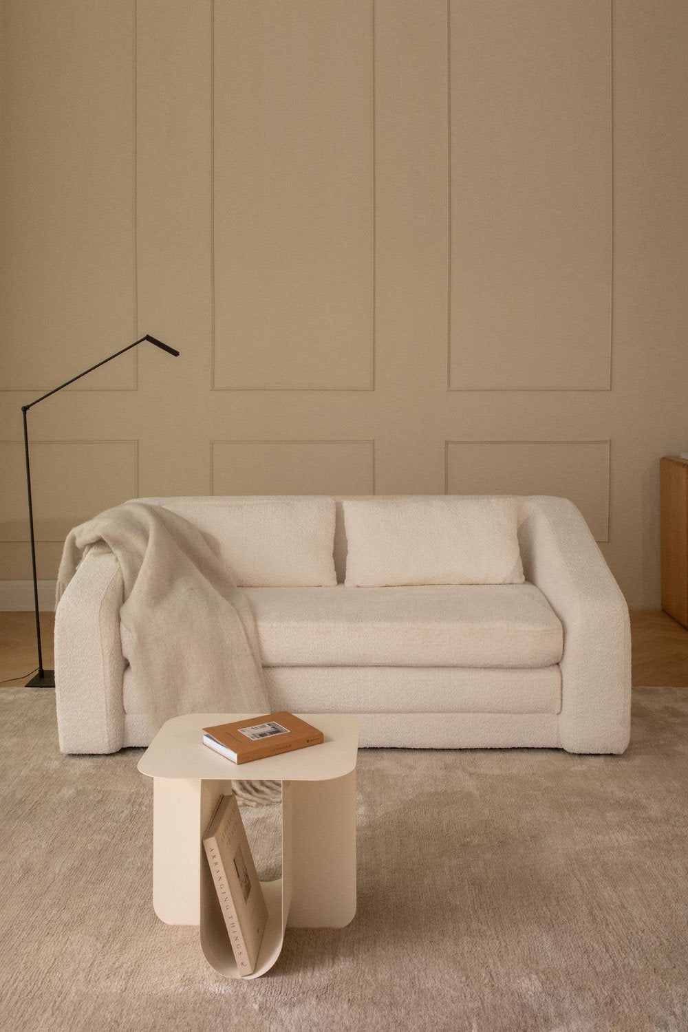Dvievietė sofa DALILA su miegama funkcija, ruda spalva