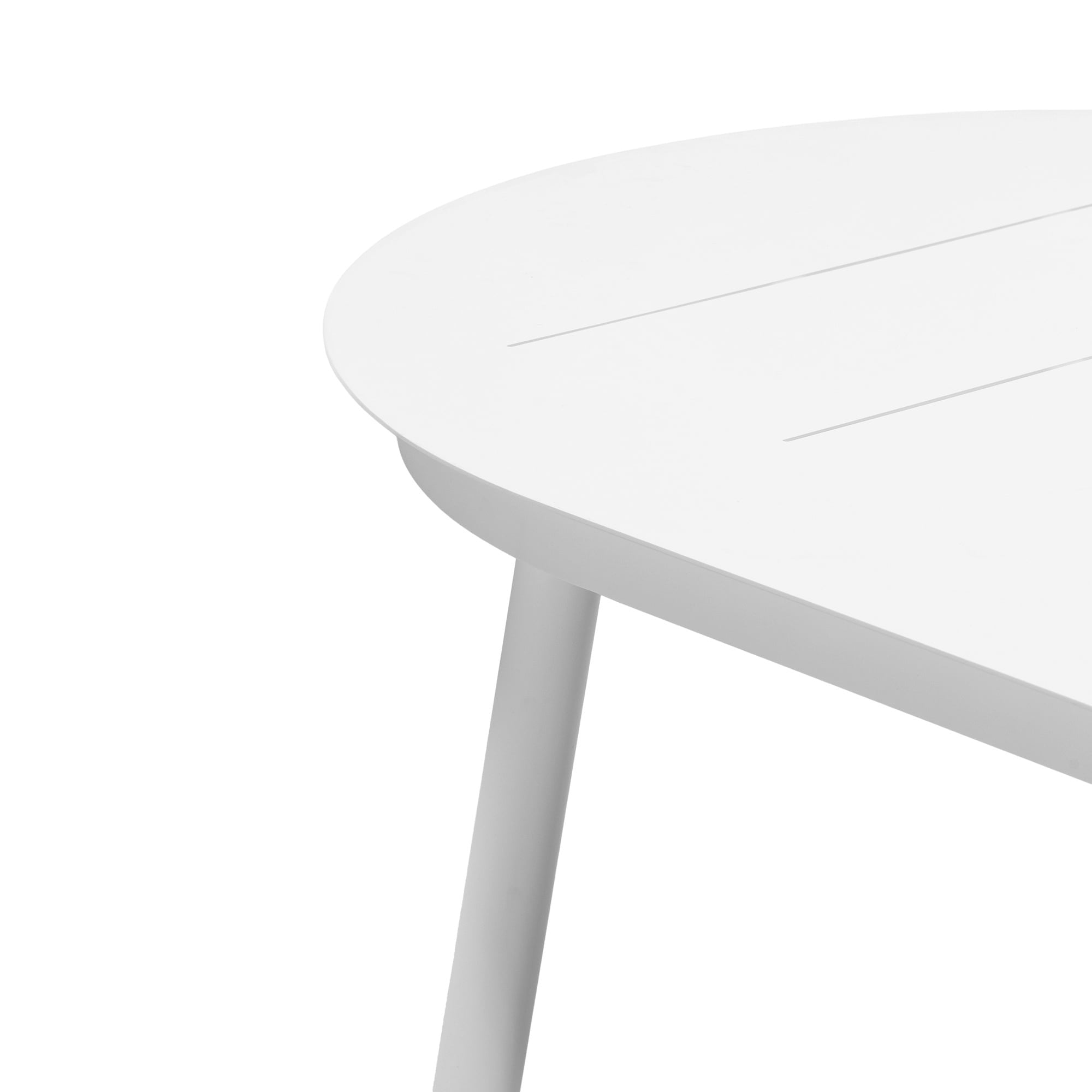 Extendable outdoor table MARBRE, white, 230-300 cm