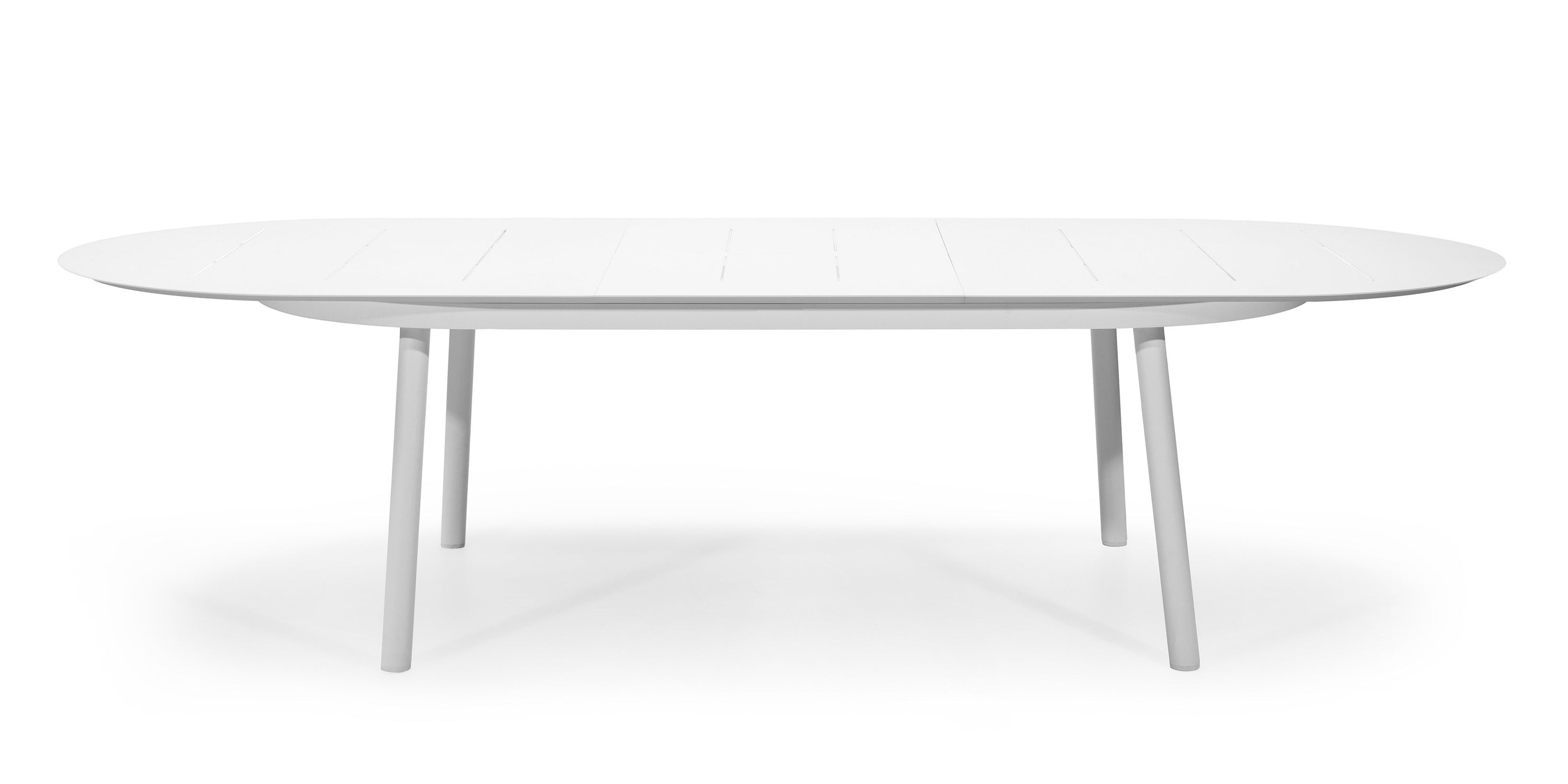 Extendable outdoor table MARBRE, white, 230-300 cm