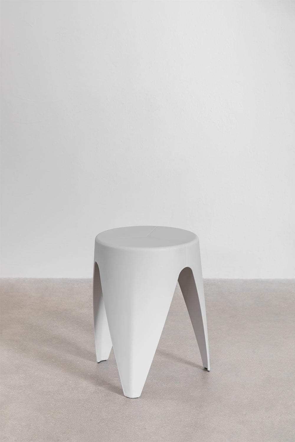 Outdoor table SIURANA, round, light grey