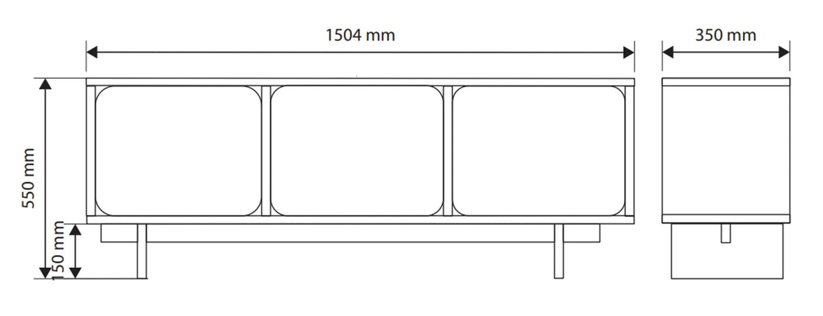 TV spintelė PARKO, 150 cm