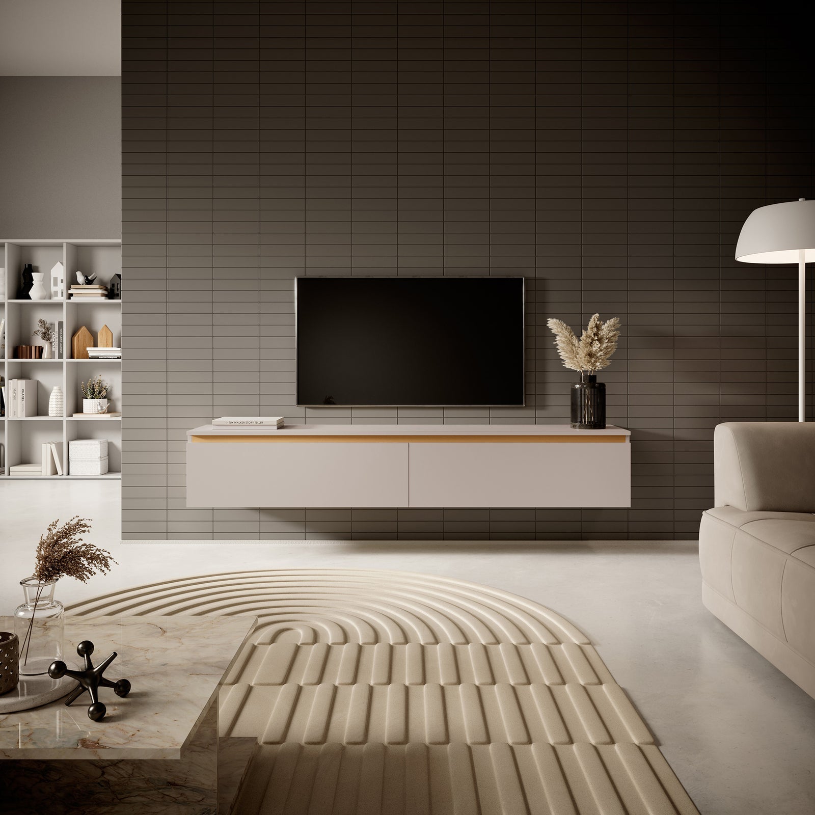 TV staliukas SENEY, pilkas, 175 cm