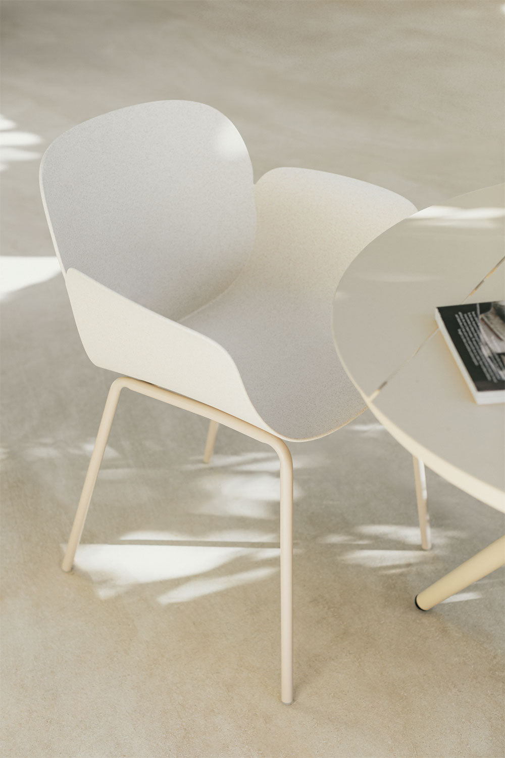 BOKA outdoor chair, white stone