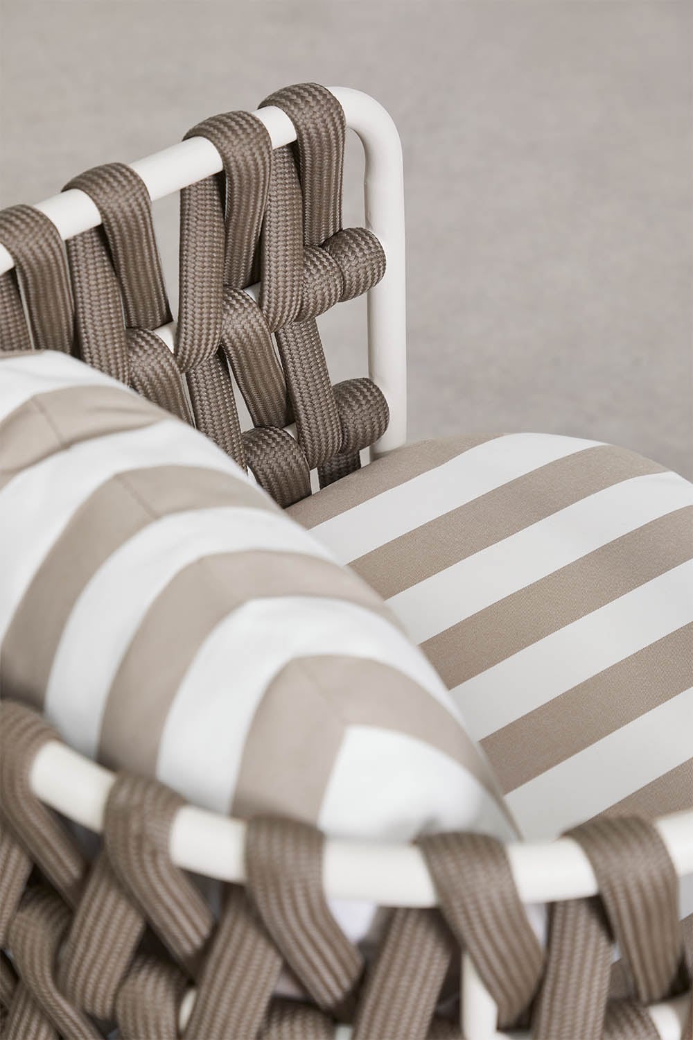 Outdoor furniture set TEVARY, table and chairs, white (2 pcs)
