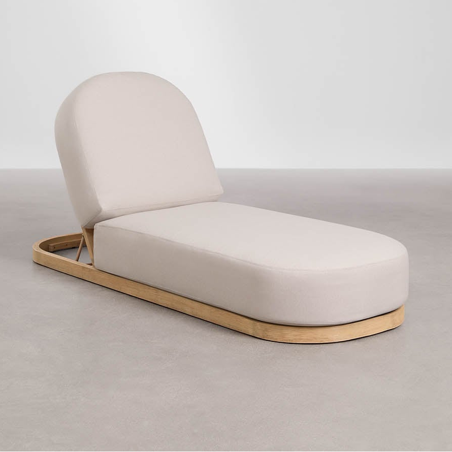 VERONA sun lounger, adjustable, light acacia