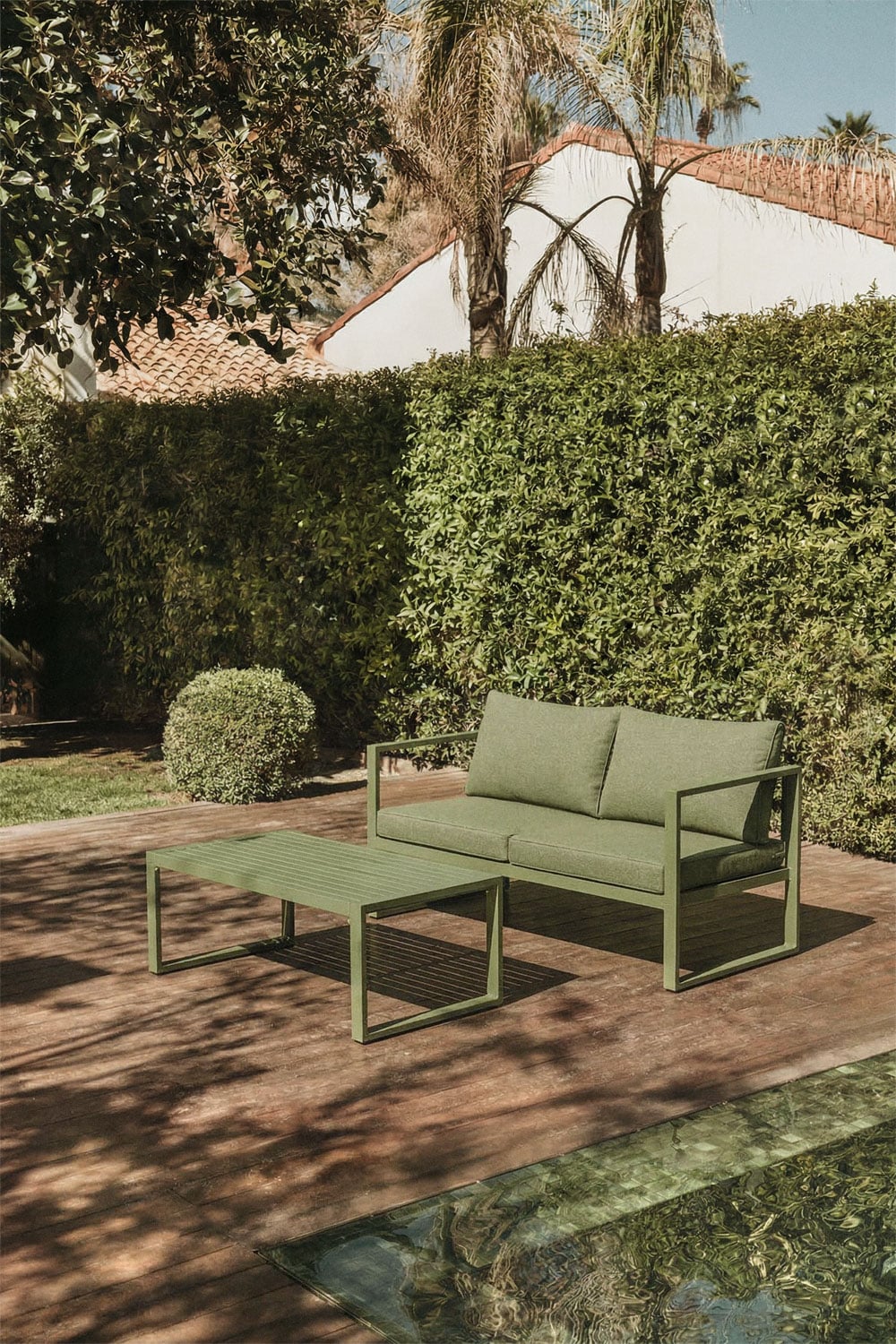 ALCANTO set, two-seater, olive green