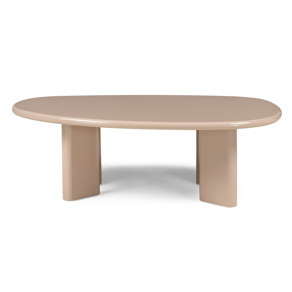 Coffee table CARMIN, beige/pink, glossy