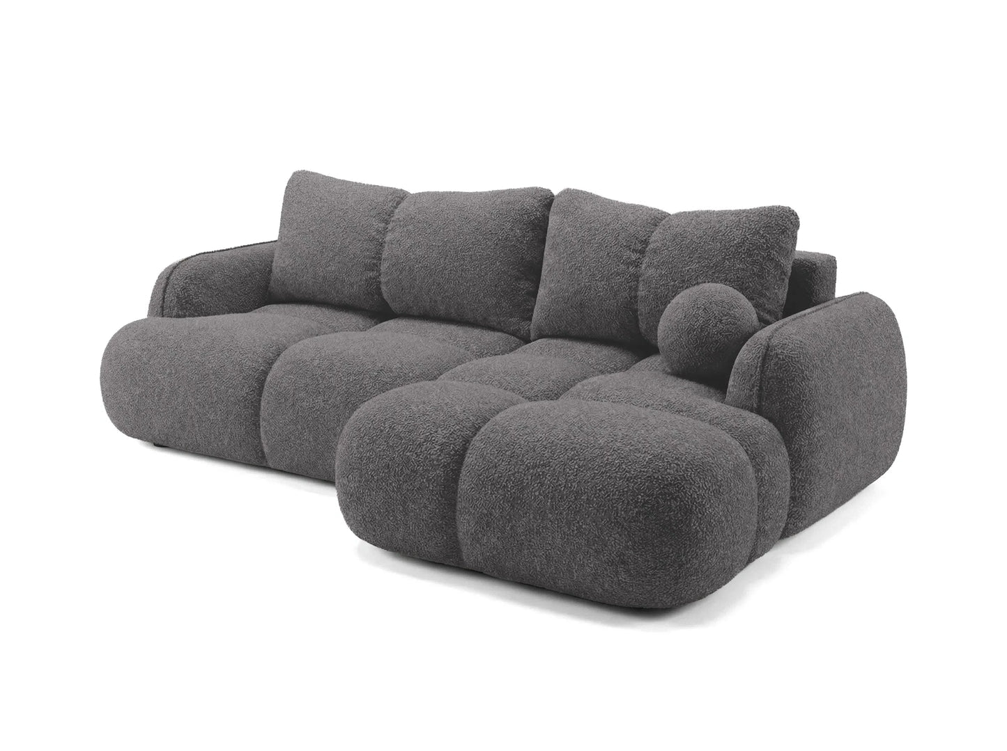 Kampinė sofa SKYLAR su miego funkcija, grafito pilka