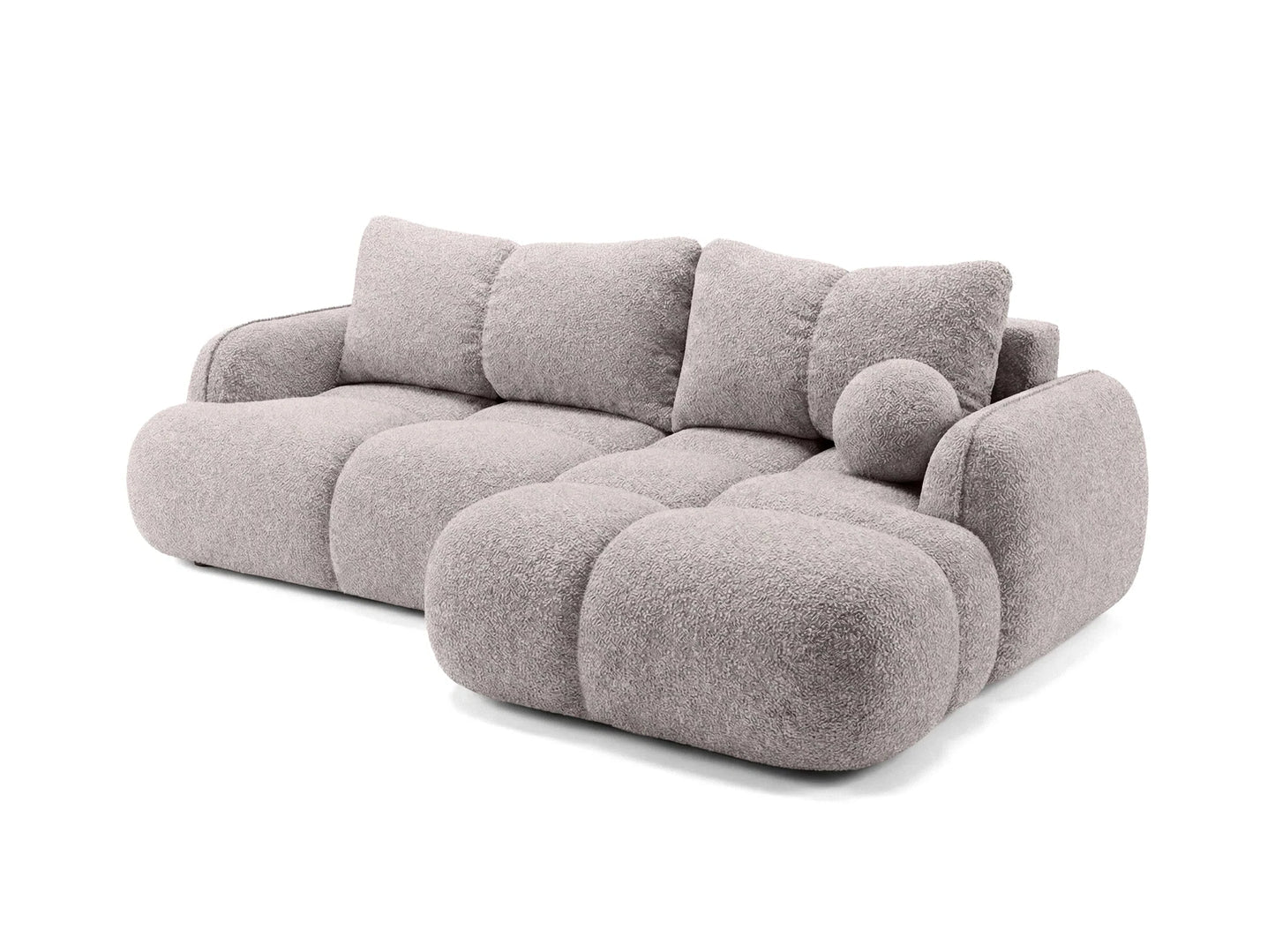 Kampinė sofa SKYLAR su miego funkcija, lininė šviesi