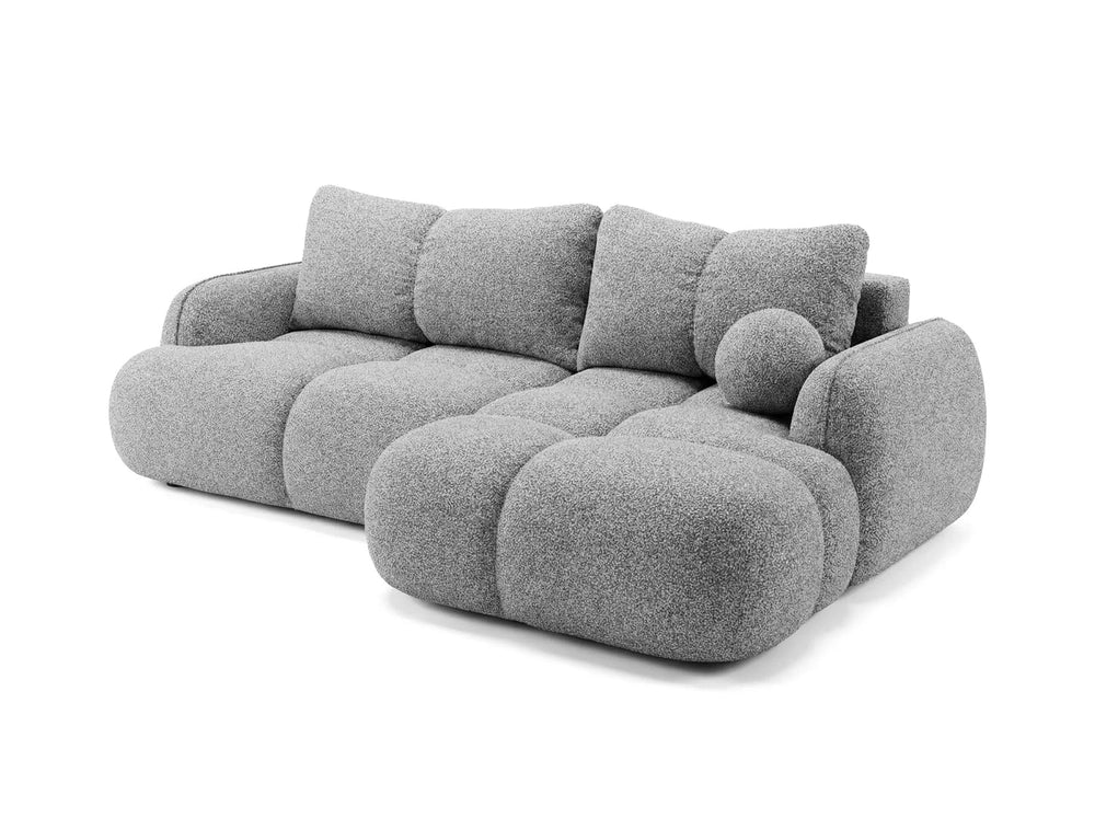 Corner sofa SKYLAR with sleeping function, dark grey