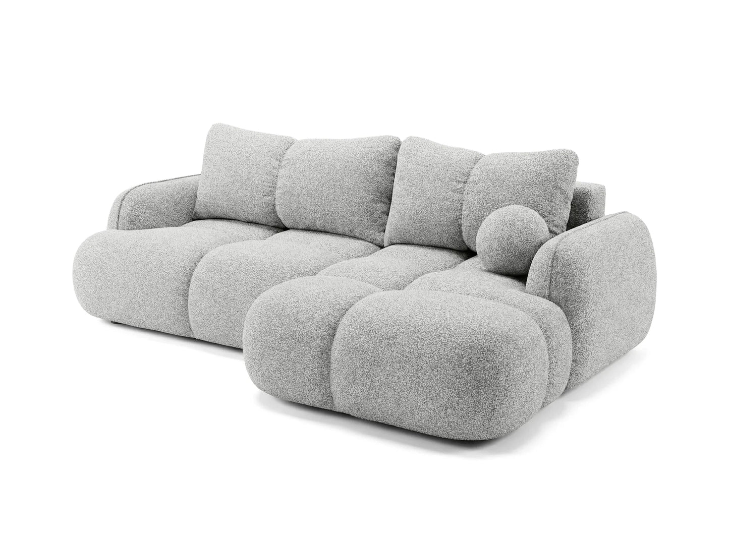 Corner sofa SKYLAR with sleeping function, grey