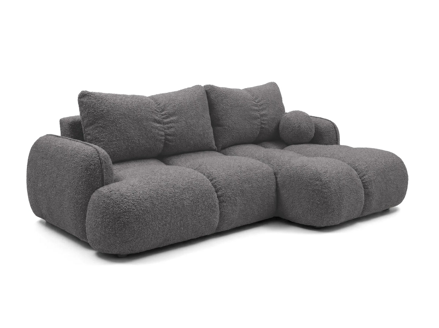 Kampinė sofa SKYLAR su miego funkcija, grafito pilka