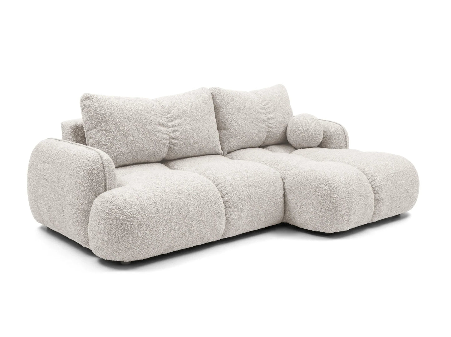 Kampinė sofa SKYLAR su miego funkcija, dramblio kaulo