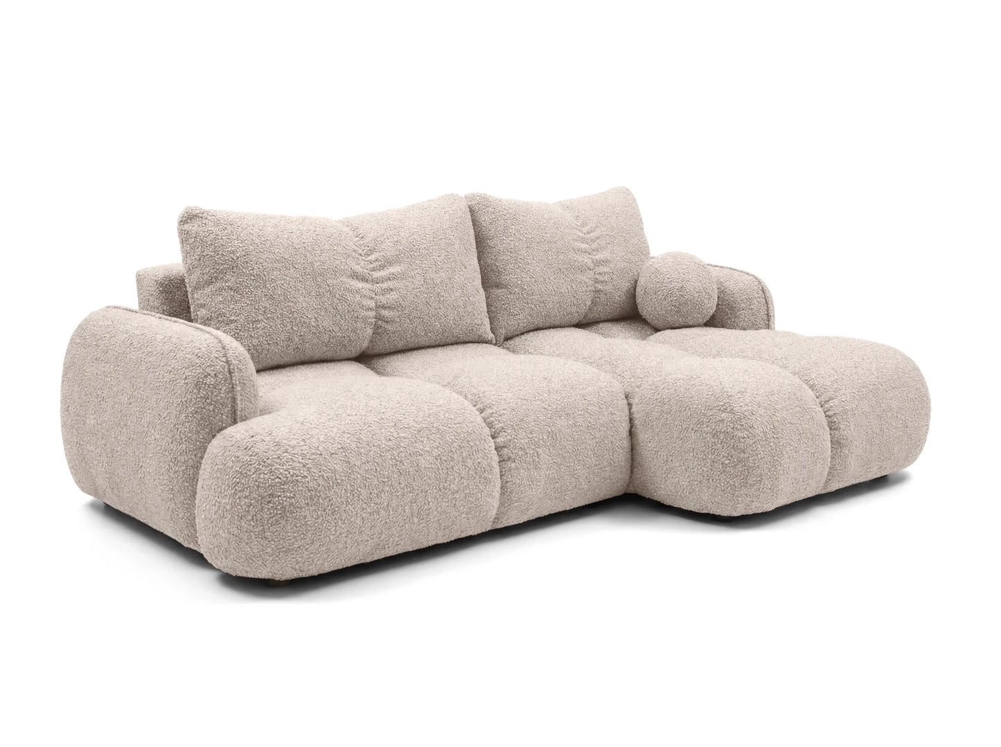 Corner sofa SKYLAR with sleeping function, cream