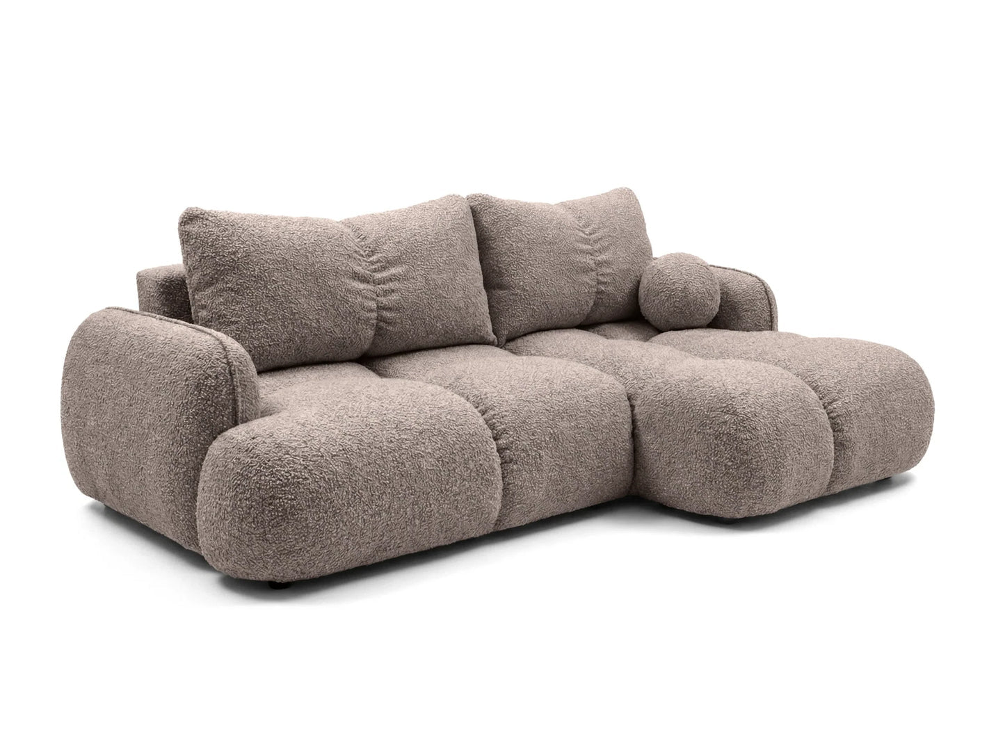 Corner sofa SKYLAR with sleeping function, brown