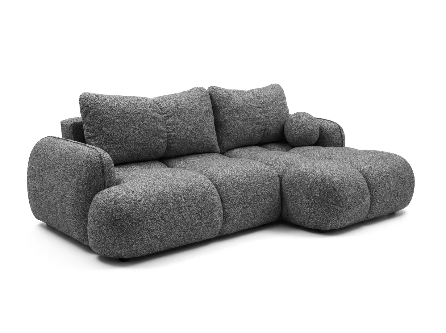 Kampinė sofa SKYLAR su miego funkcija, akmens pilka
