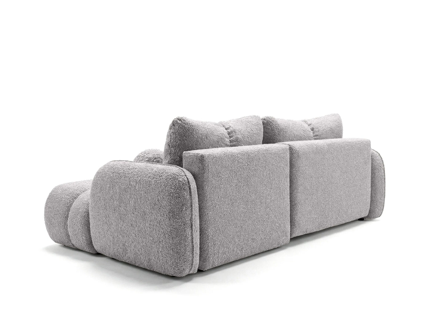 Kampinė sofa SKYLAR su miego funkcija, sidabrinė pilka