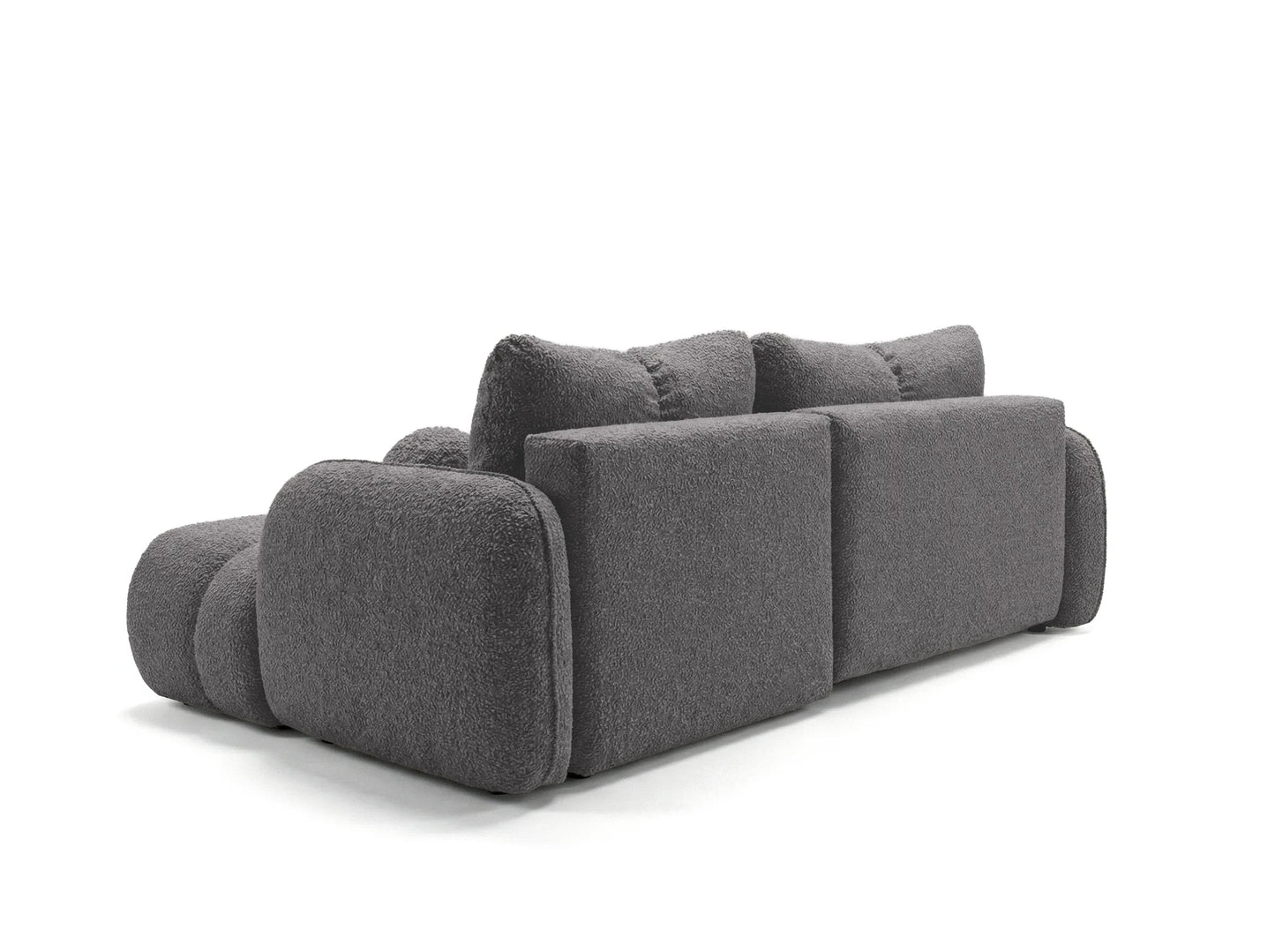 Kampinė sofa SKYLAR su miego funkcija, grafito pilka