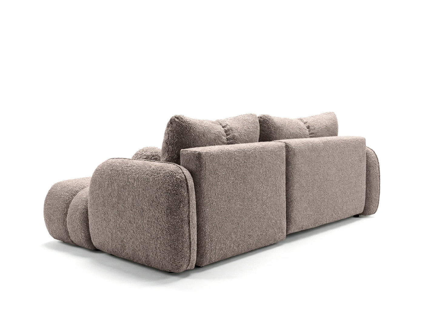 Corner sofa SKYLAR with sleeping function, brown