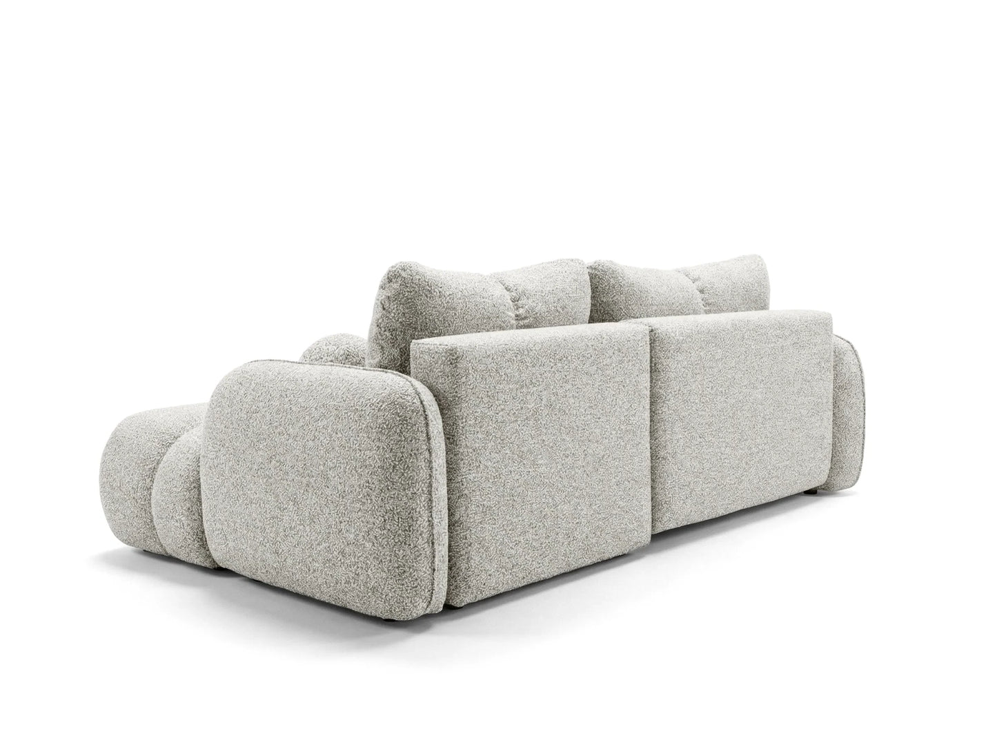 Corner sofa SKYLAR with sleeping function, feather grey