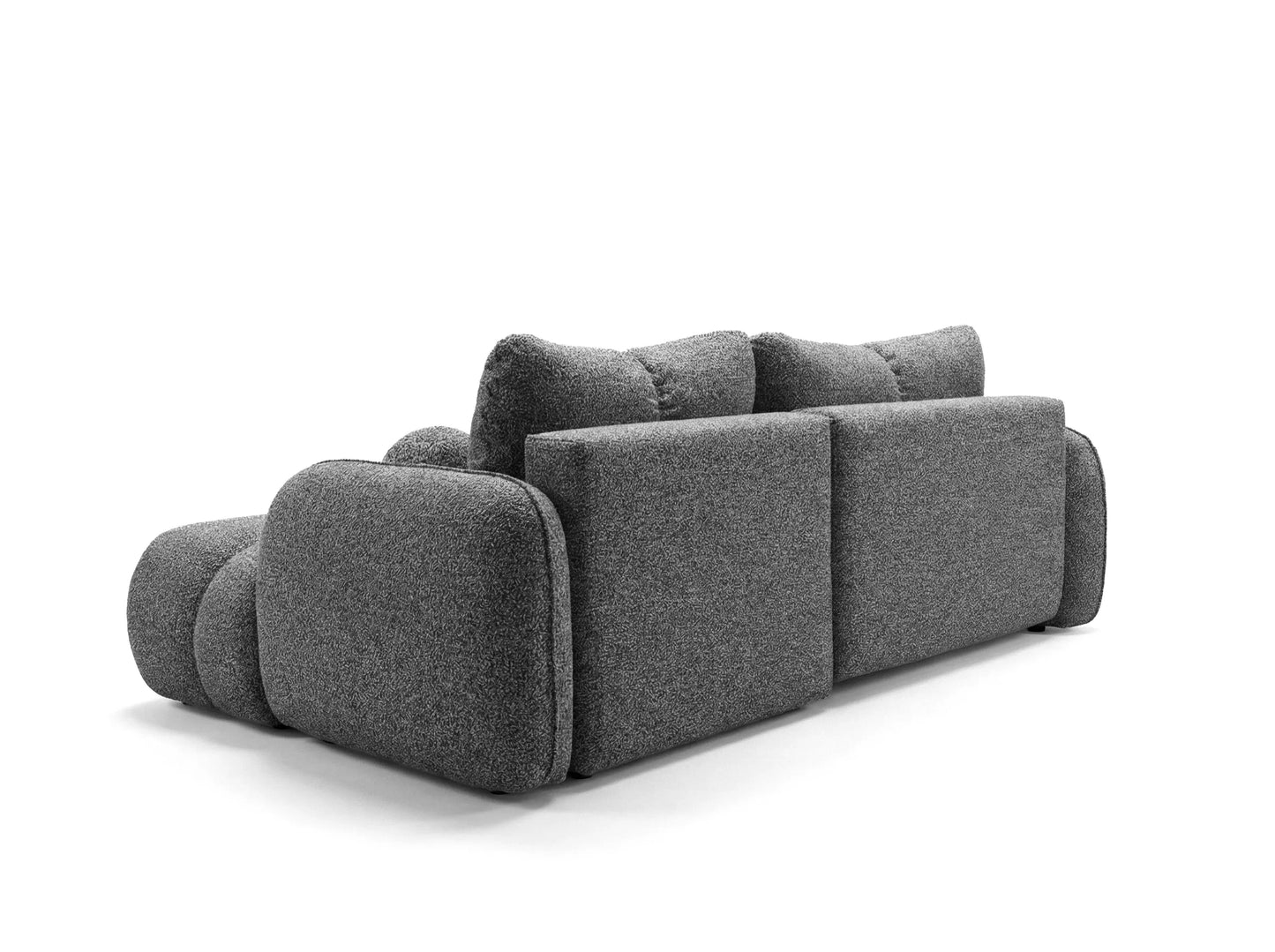 Kampinė sofa SKYLAR su miego funkcija, akmens pilka