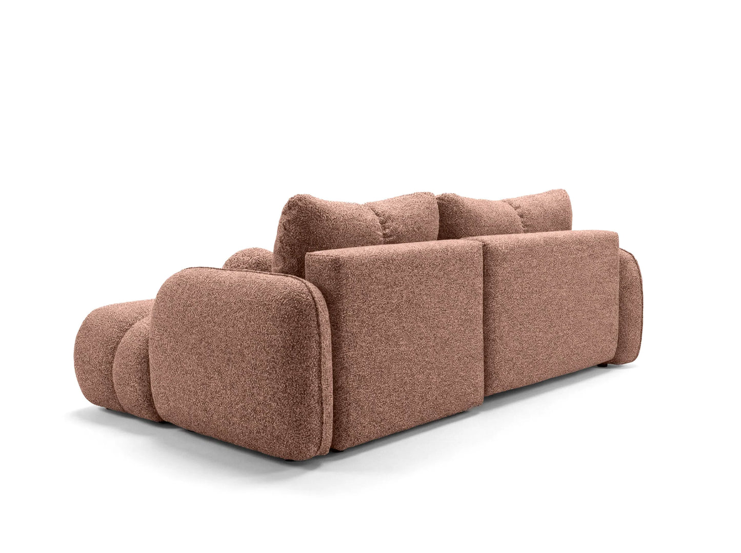 Corner sofa SKYLAR with sleeping function, berry