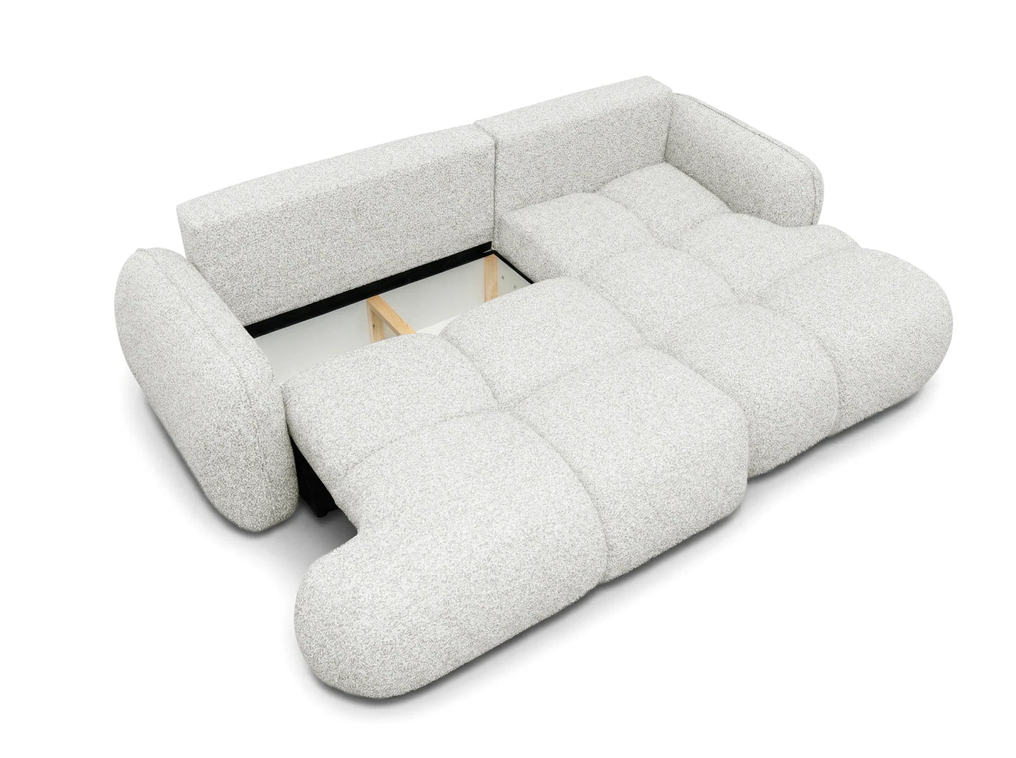 Kampinė sofa SKYLAR su miego funkcija, lininė