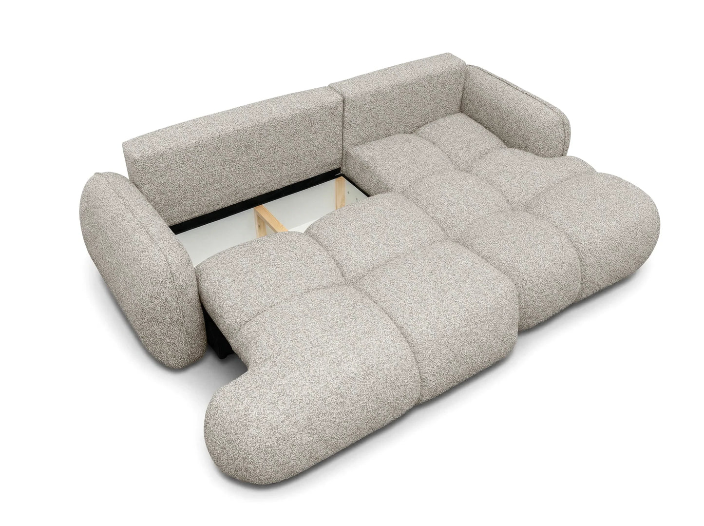 Kampinė sofa SKYLAR su miego funkcija, rusvai pilka