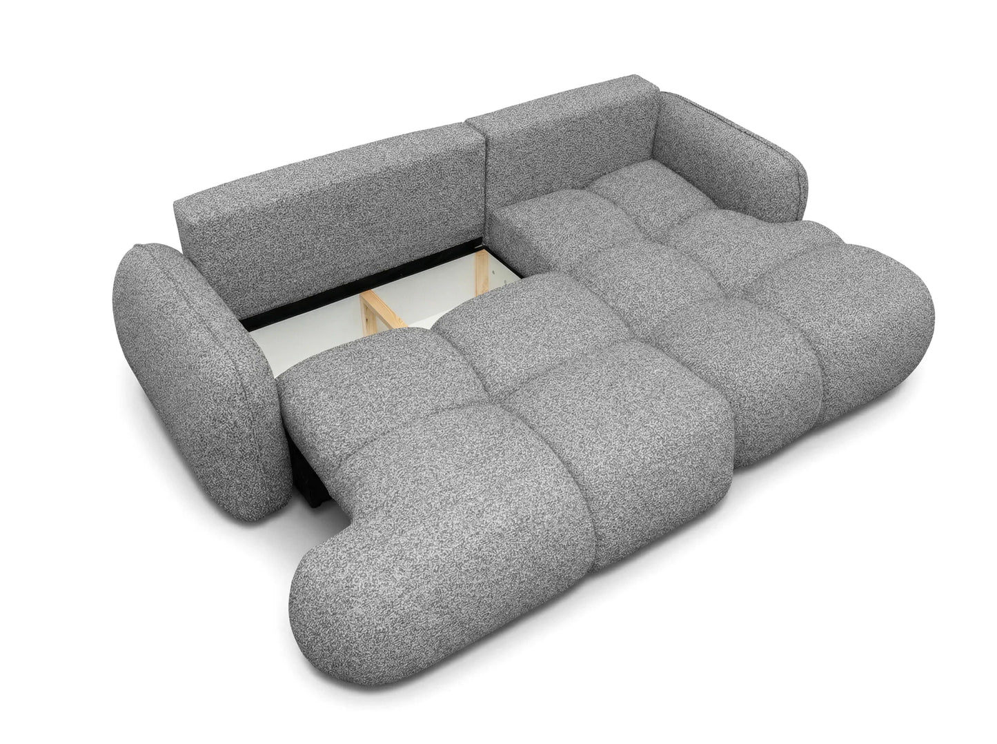 Kampinė sofa SKYLAR su miego funkcija, tamsiai pilka