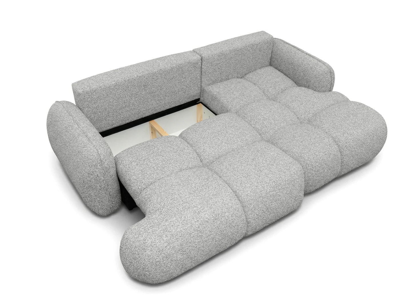 Corner sofa SKYLAR with sleeping function, grey