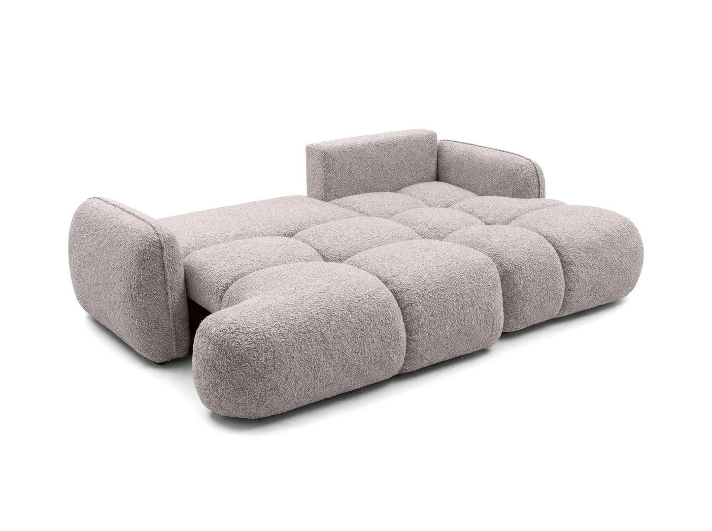 Corner sofa SKYLAR with sleeping function, light beige