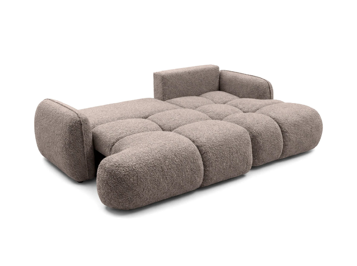 Corner sofa SKYLAR with sleeping function, brown
