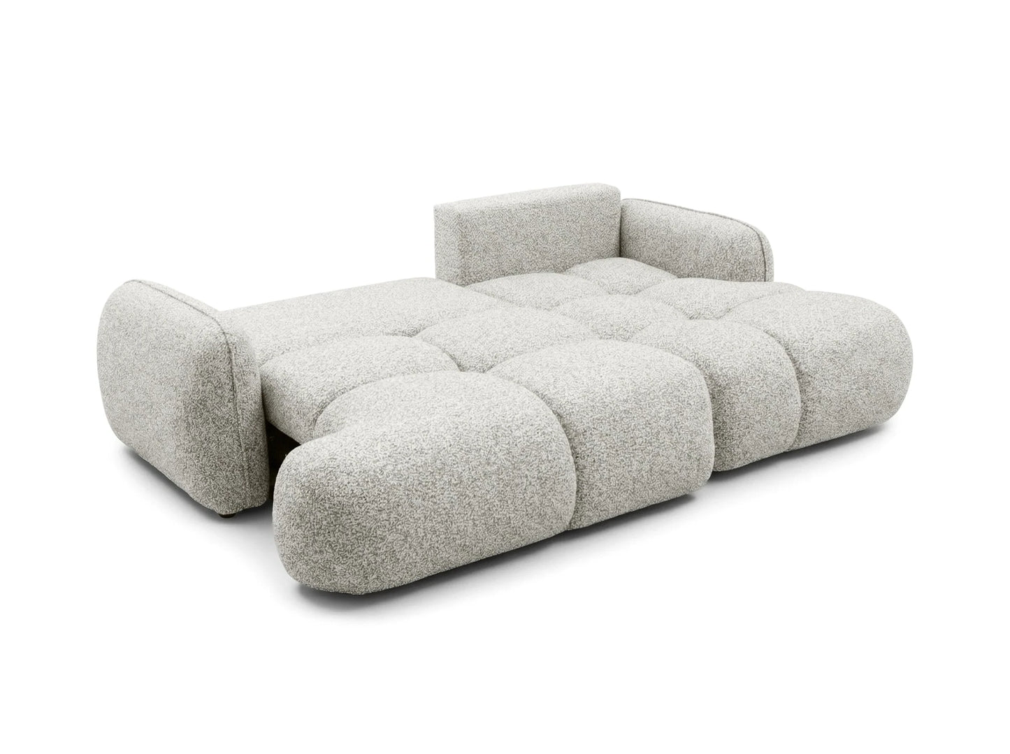 Corner sofa SKYLAR with sleeping function, feather grey