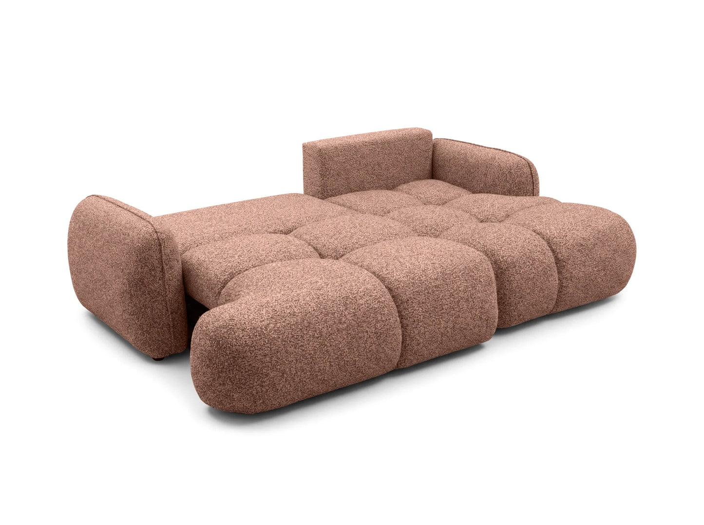 Corner sofa SKYLAR with sleeping function, berry
