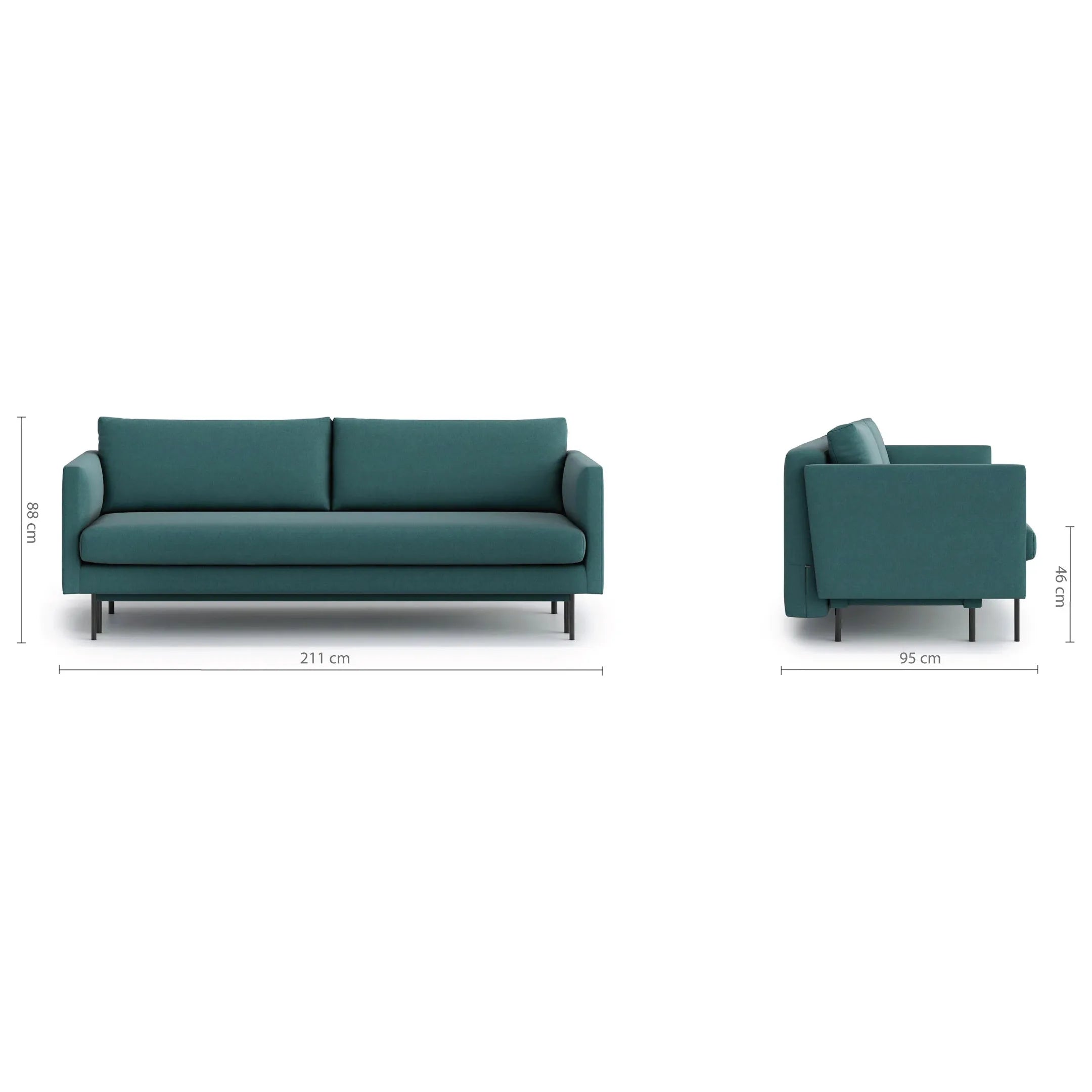 SALMA 3 vietų sofa lova, dramblio kaulo spalva