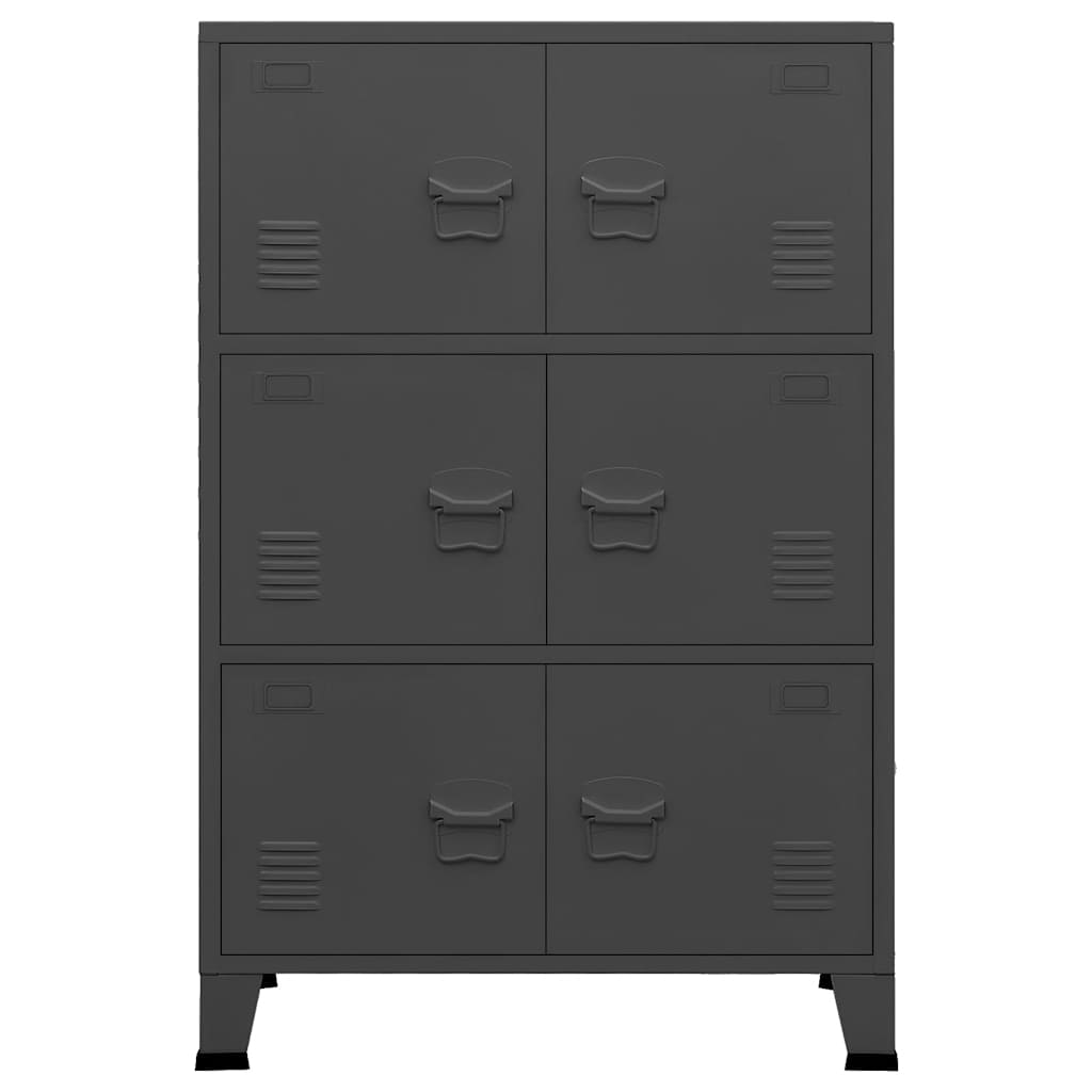 Sandėliavimo spintelė, antracito, 75x40x115cm, metalas - Namų Idėja
